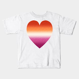 Gradient Lesbian Pride Heart Kids T-Shirt